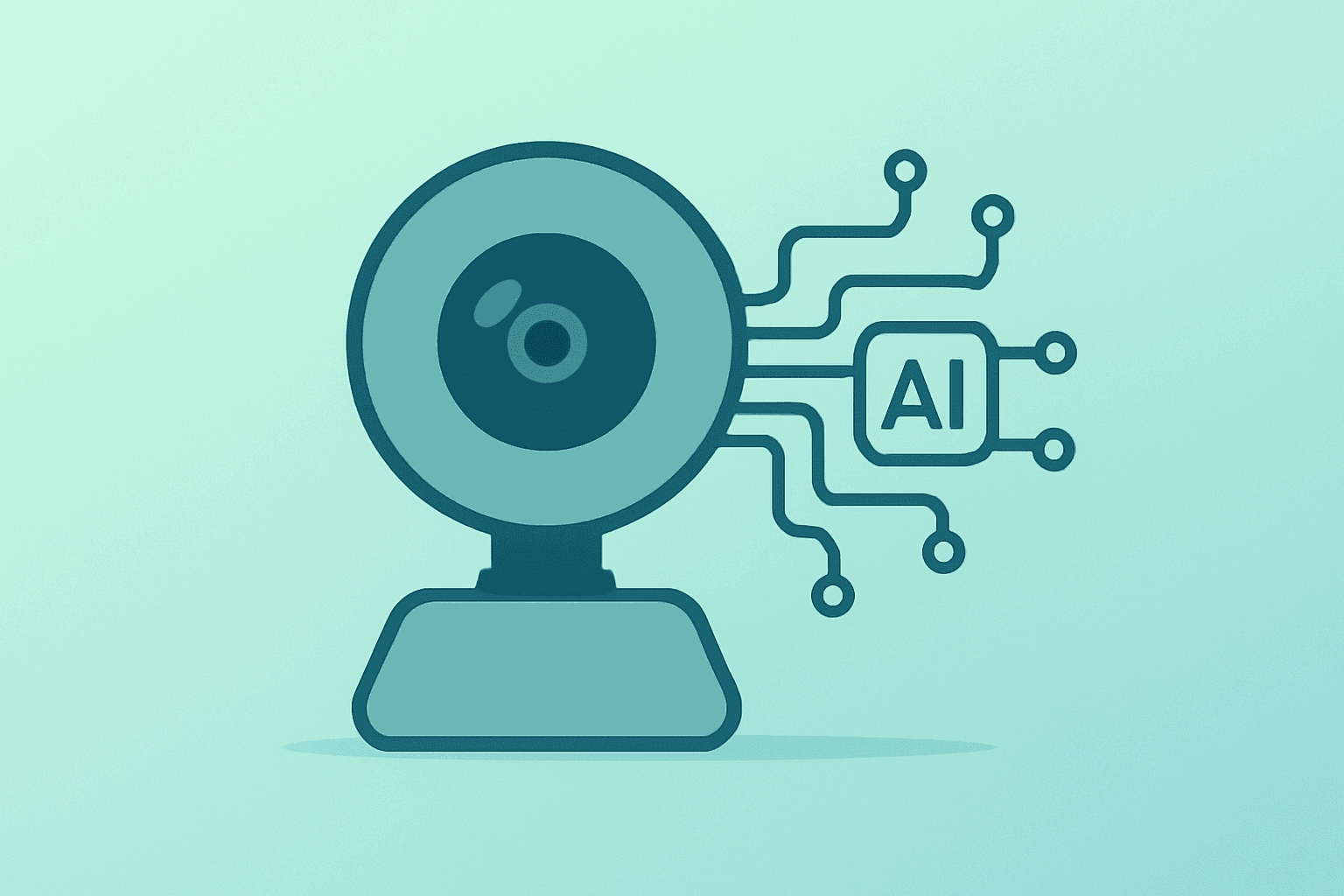 Flat filled vector of a server with an expanding AI circuit symbolizing Zoom earnings and buyback expansion.