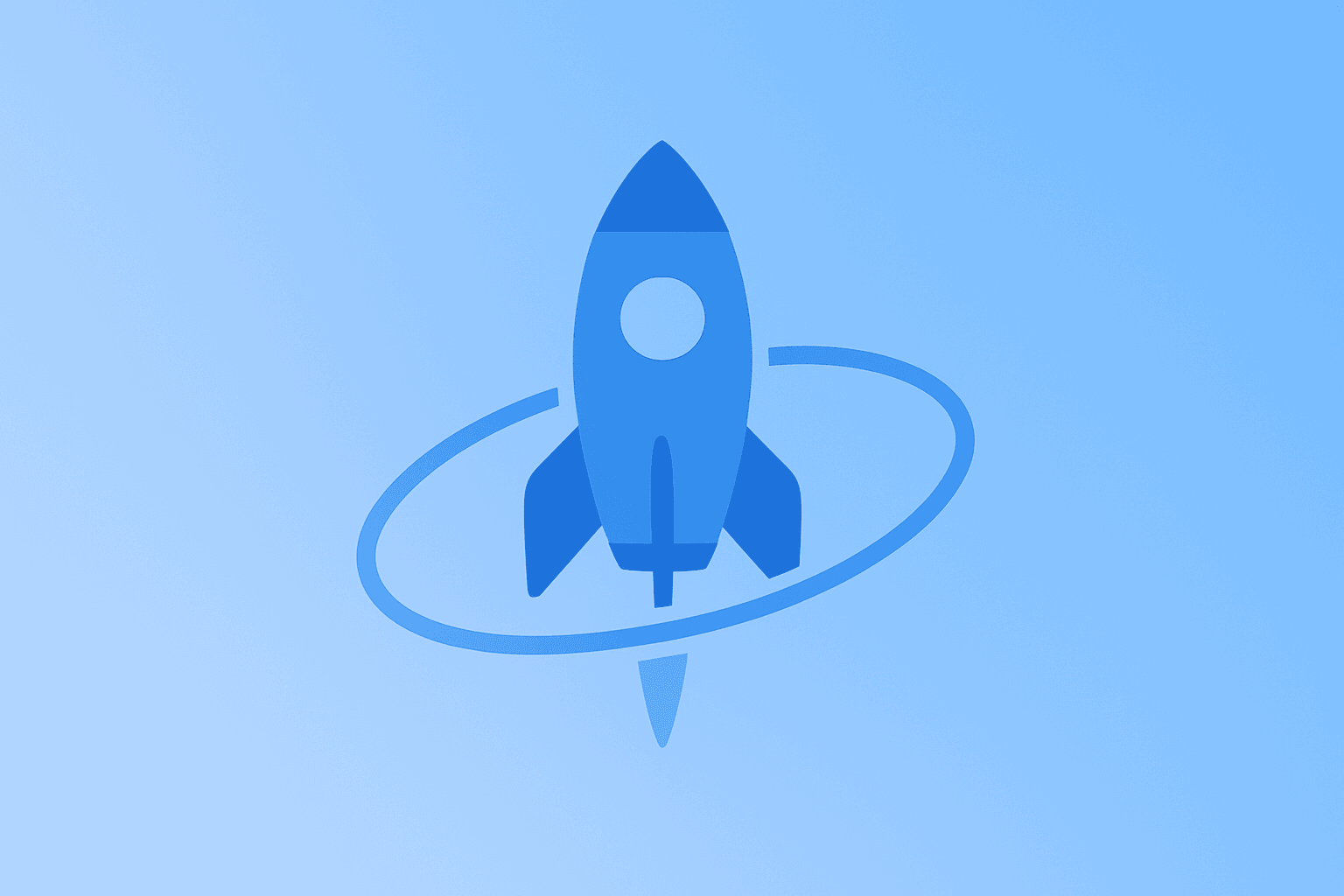 Flat filled vector of a satellite with a widening orbit band suggesting Nasdaq rebalance and index demand for SpaceX stock.