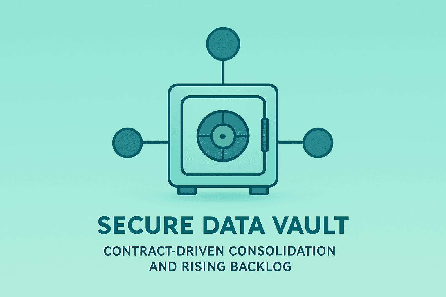 Flat vector server stack merging with circuit to suggest Palantir earnings momentum on a slate-ice gradient.
