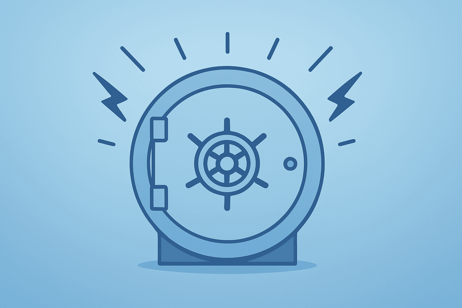 Vault-like fund icon under pressure symbolizes Blackstone private credit redemptions and liquidity strain.