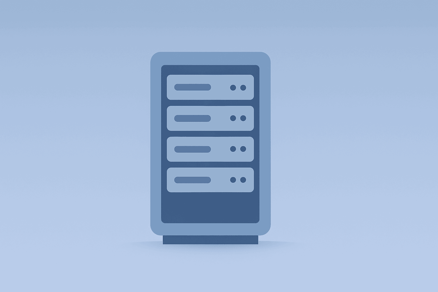 Flat-vector ad-server rack under dimmed light symbolizing The Trade Desk Q1 earnings guidance shortfall and margin pressure.
