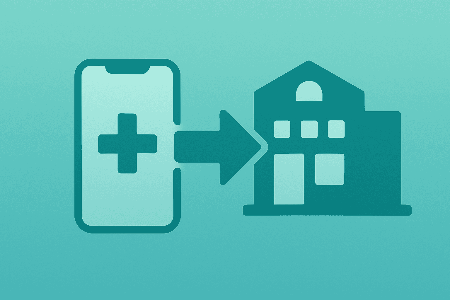 Flat vector of a healthcare platform merging with a clinic icon, symbolizing Hims & Hers acquisition and financing.