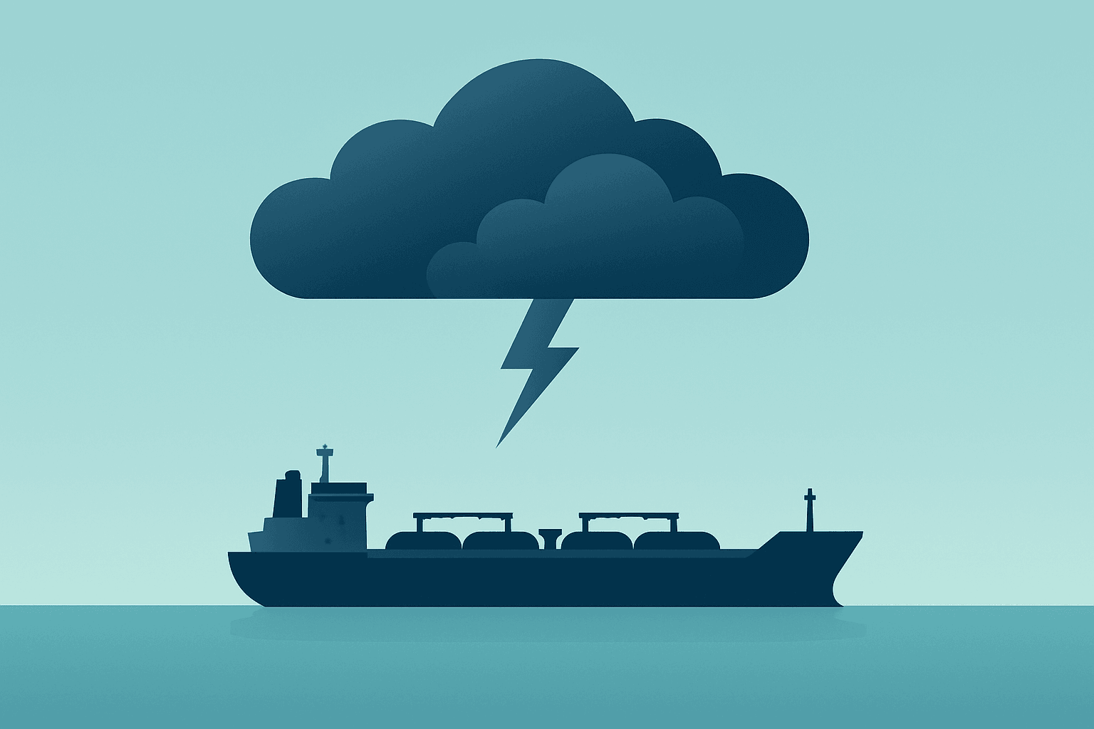 Flat vector of an oil tanker and pipeline under tense skies representing Oil Prices Fall amid U.S.-Iran talks and supply risk.