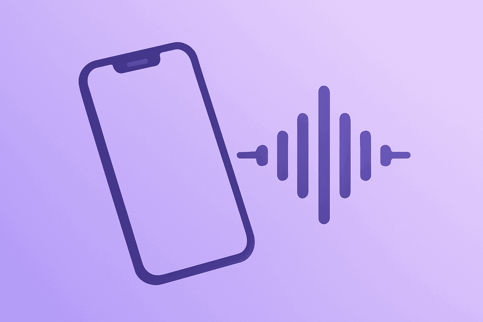 Flat vector of a hardware prototype and voice waveform, symbolizing Siri overhaul and Apple CEO John Ternus product test.