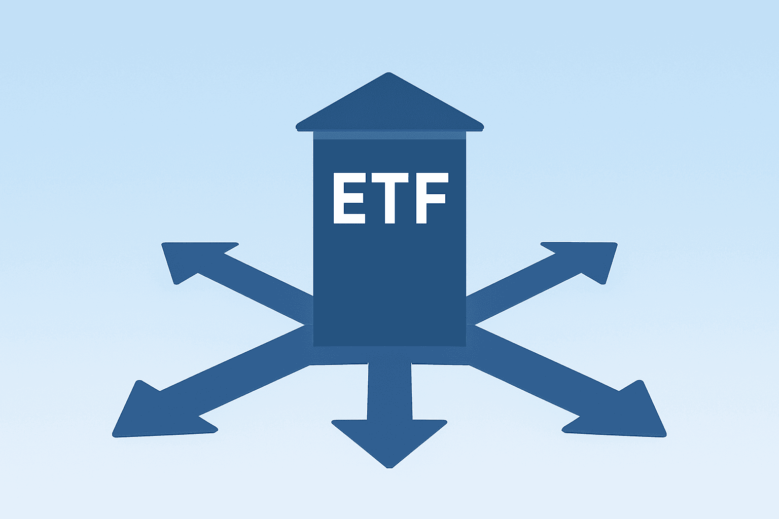Flat filled vector of an ETF vault expanding to symbolize Goldman Sachs Acquires Innovator Capital and defined-outcome ETFs.