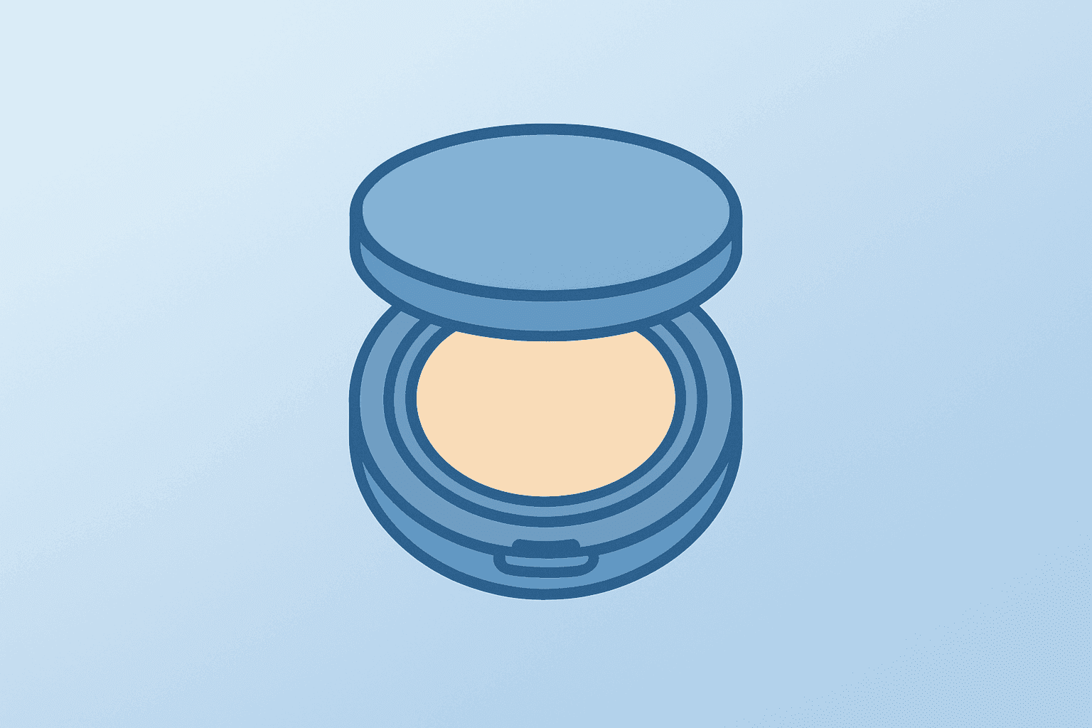Flat vector cosmetics compact evoking tightened guidance and margin resilience for Ulta Beauty Q1 earnings cover.