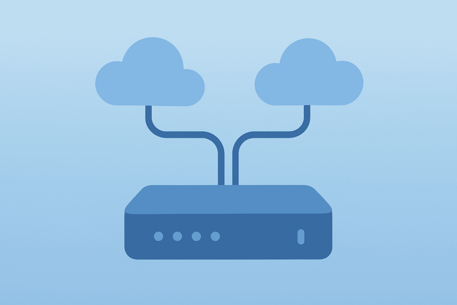 Flat vector server bridge for AWS Interconnect - Multicloud linking AWS and Google Cloud with subtle shadow lift.