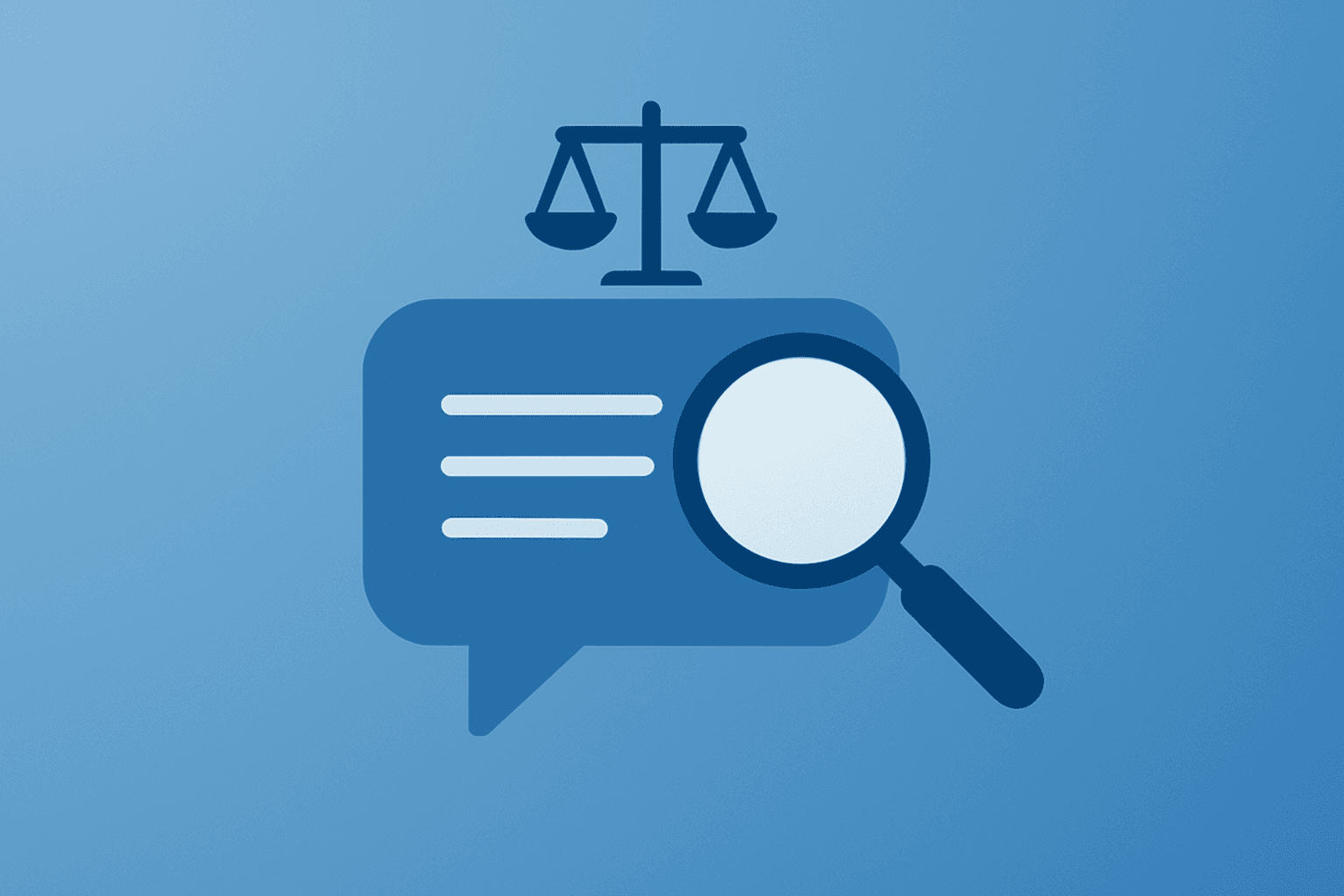 Flat vector of a messaging node under inspection symbolizing Meta EU antitrust investigation into AI provider access.