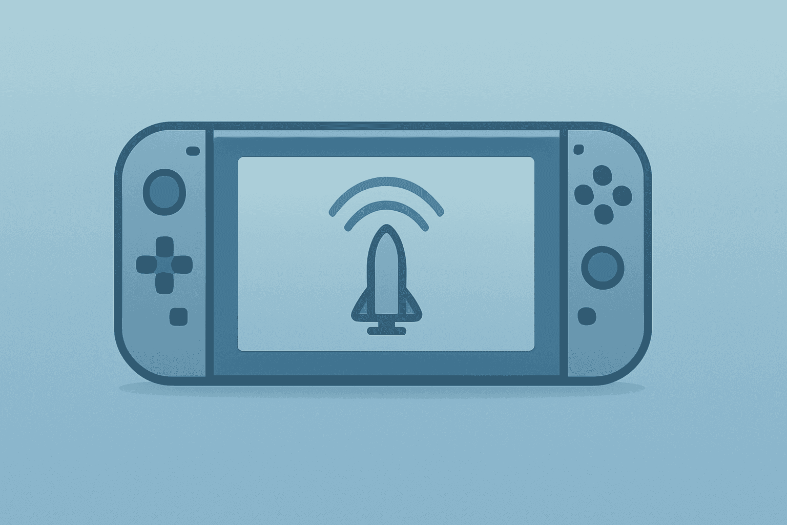 Centered flat-vector gaming console dimming under light to symbolize Take-Two Q1 results and GTA VI demand questions.