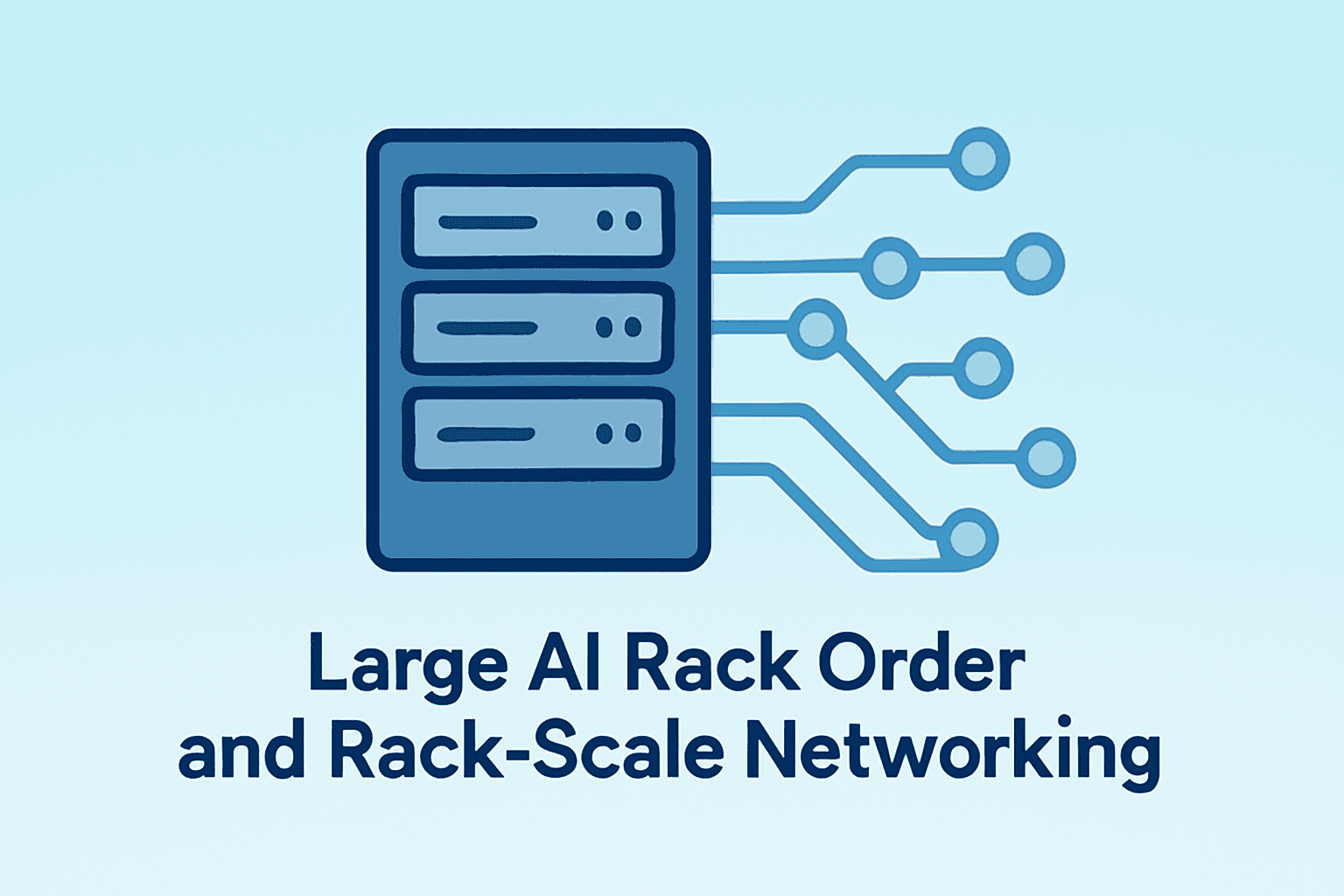 Flat-vector server rack illustrating the HPE Vultr order and Helios AI rack with scale-up networking focus.