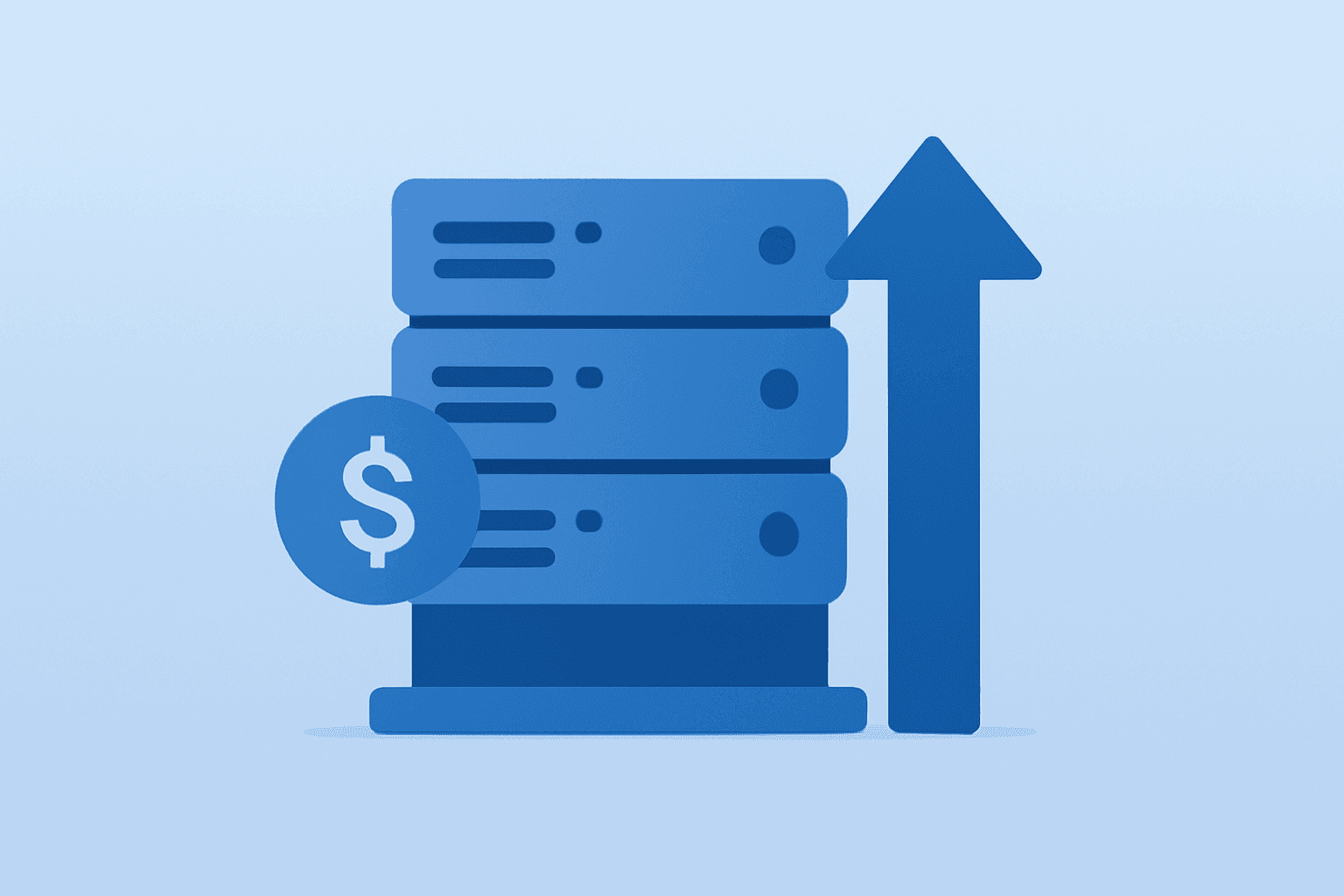 Flat vector of a server rack expanding under heavy investment to illustrate OpenAI funding and IPO runway pressure.