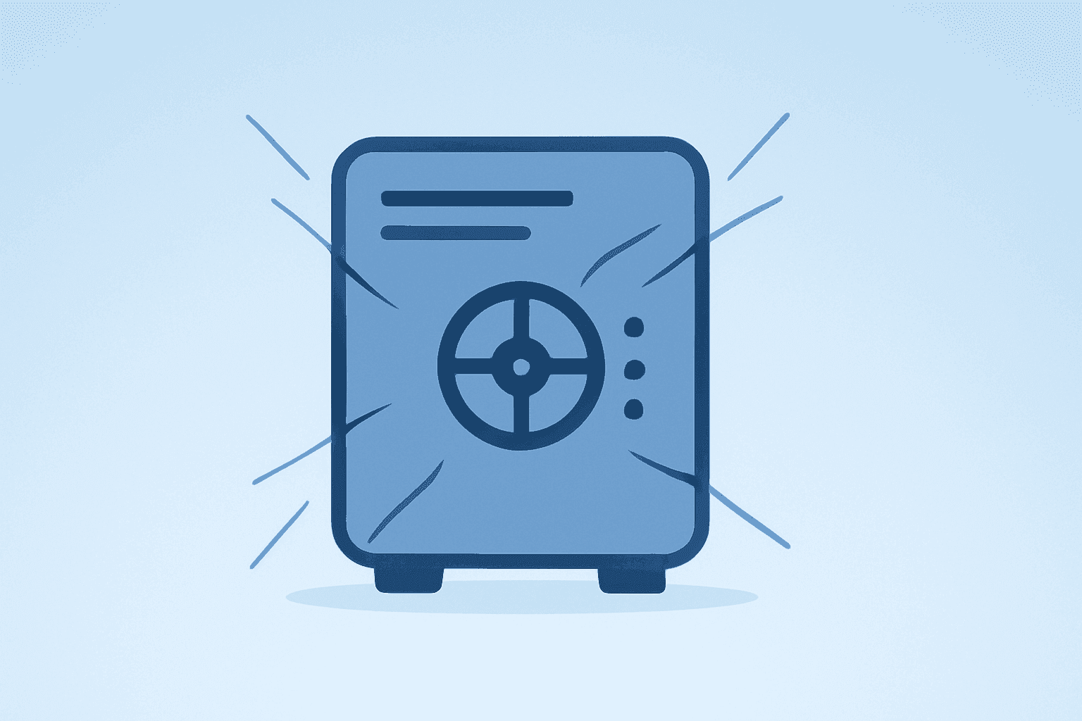 Flat vector of a data vault under strain symbolizing Palantir Q1 2026 earnings split amid diverging analyst price targets.