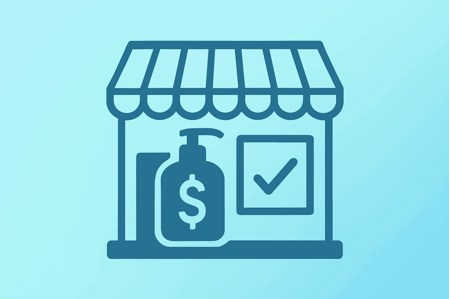 Flat vector retail storefront with compressed soap bottle symbolizing Bath & Body Works Q1 2026 results and margin pressure.