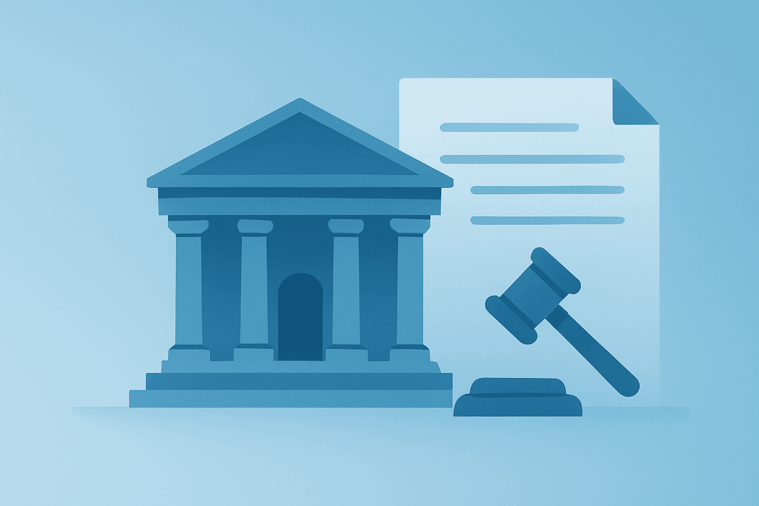 Flat vector of a neoclassical Fed headquarters under legal scrutiny symbolizing Powell criminal probe with subtle shadow.