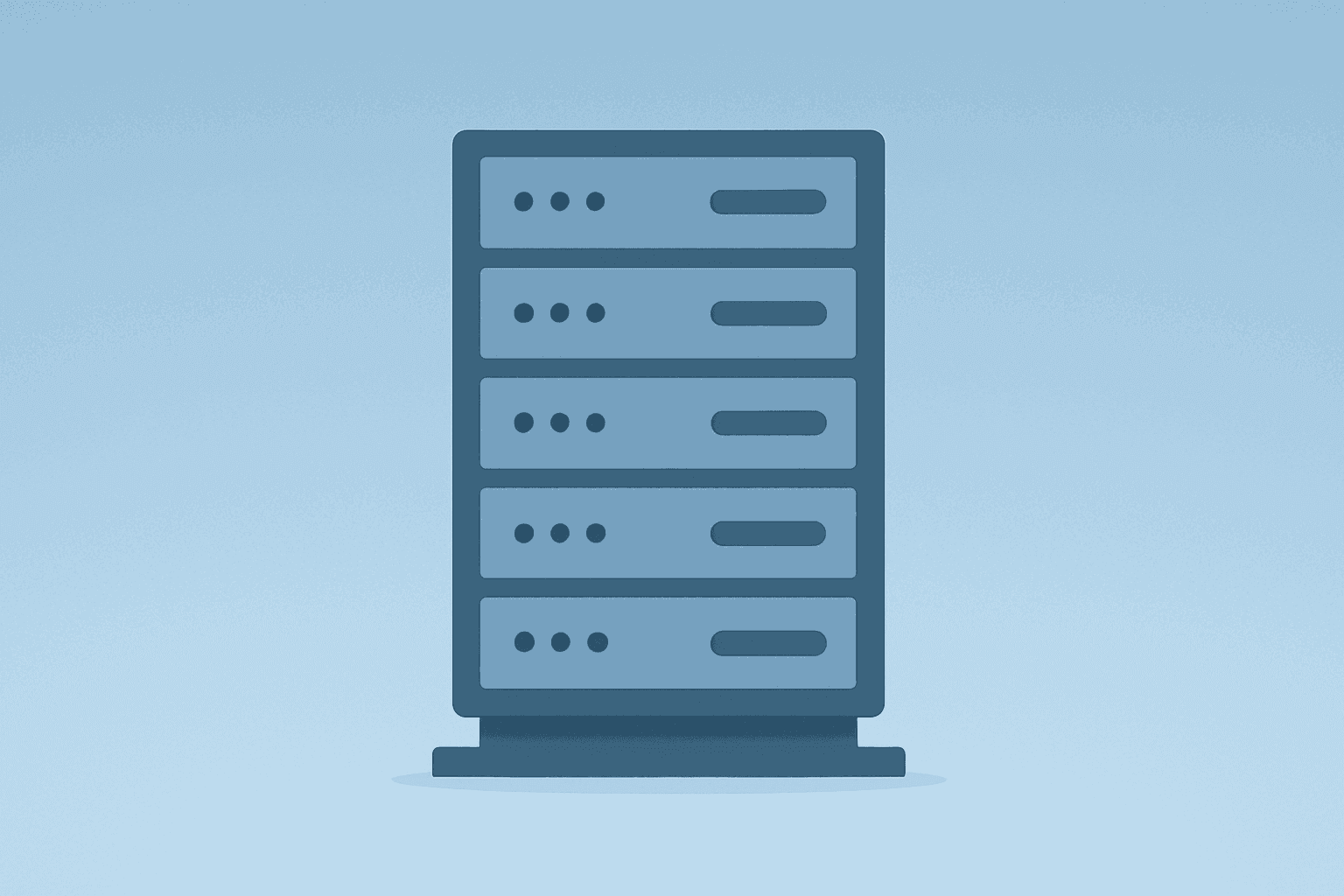 Wafer-scale server rack scaling capacity on a smooth slate-ice gradient, symbolizing Cerebras CS-4 performance.