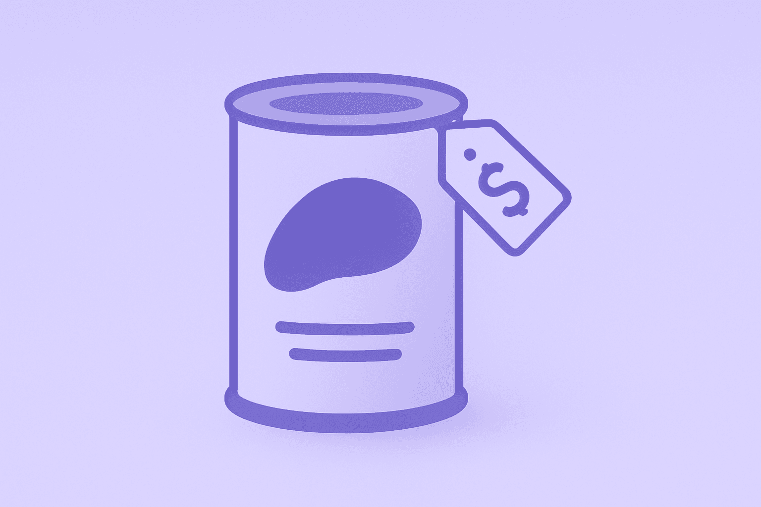 Flat-vector icon of a packaged-food can and legal filing, evoking the Berkshire Hathaway Kraft Heinz stake sale.