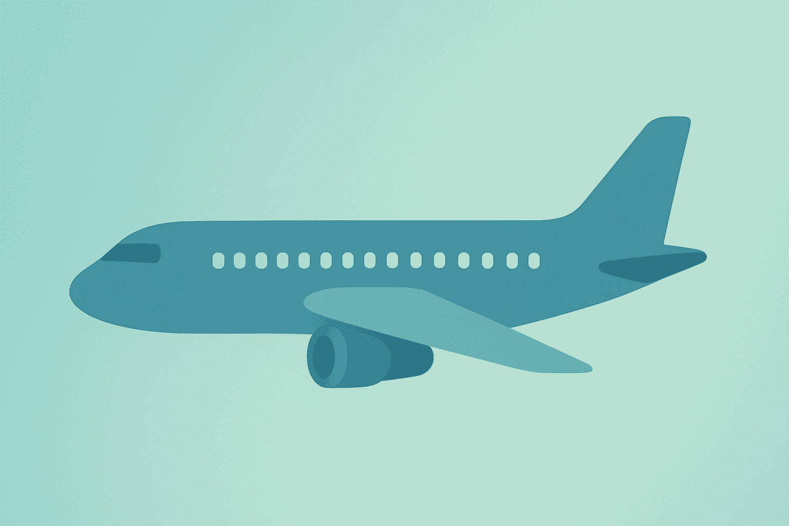 Flat-vector depiction of a grounded jet fuselage with a dimming engine to symbolize Airbus Q1 results and supply constraints.