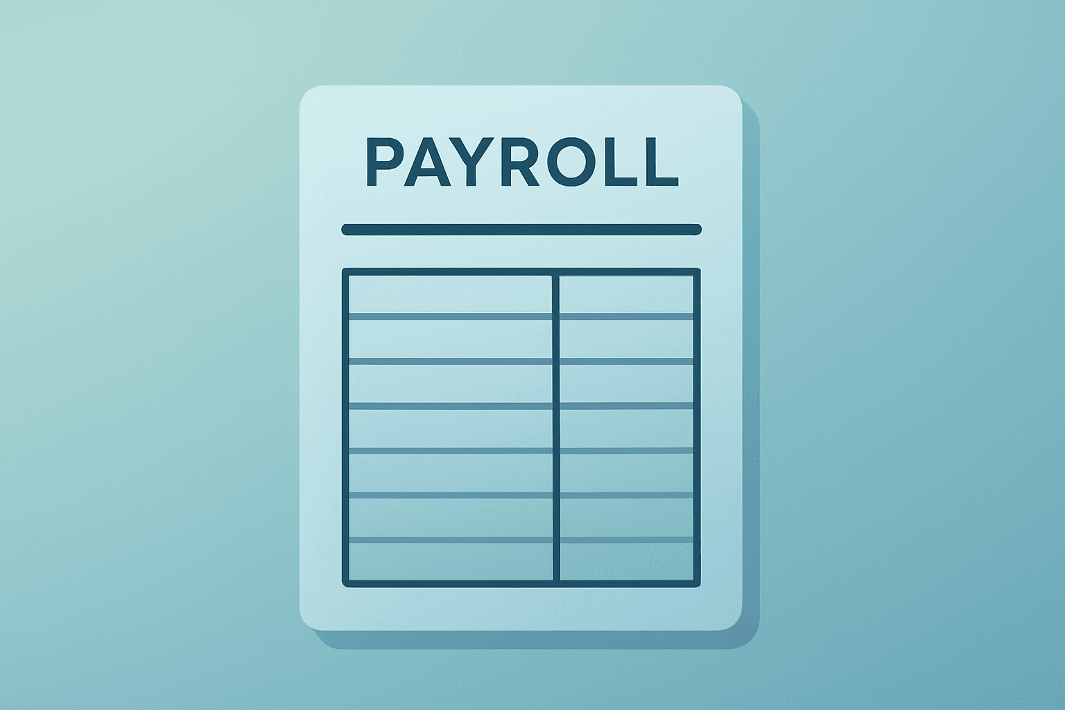Flat vector illustration of a payroll ledger subtly dimming to symbolize cooling private hiring tied to the ADP Jobs Report