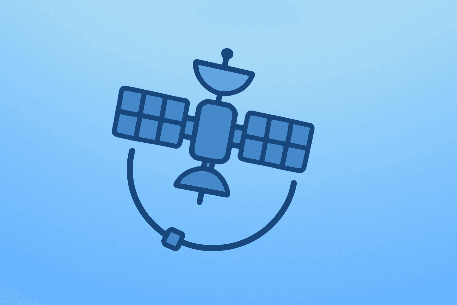 Flat-vector satellite array braced by a constricting circuit band symbolizing Palantir Q1 2026 earnings guidance stress.