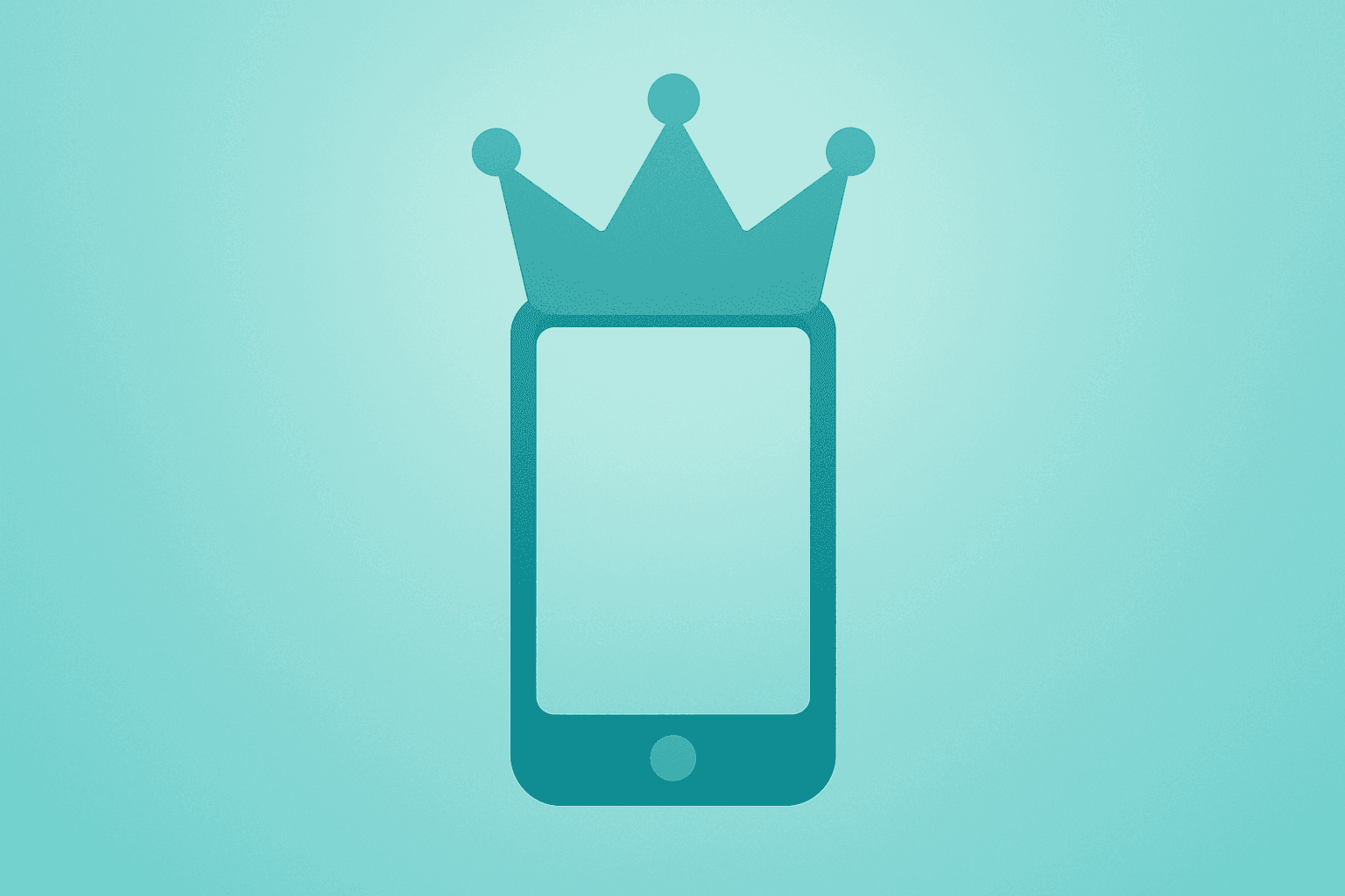 Flat vector smartphone suggesting Apple world's most valuable company reclaiming the top ranking with subtle shadow.