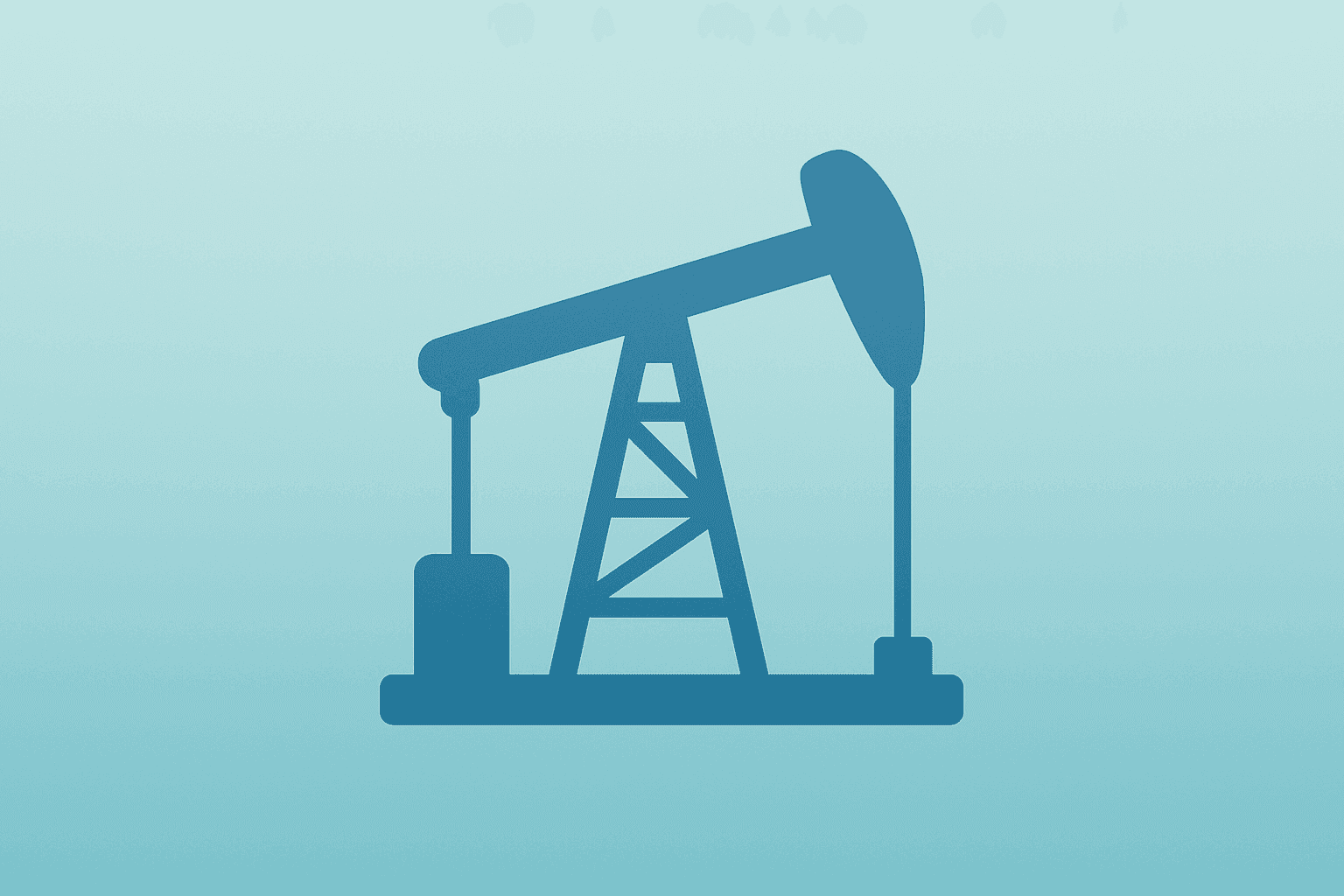 Flat vector oil pumpjack fused with a narrowing rig field, symbolizing the Devon Eagle Ford sale and Permian pivot.