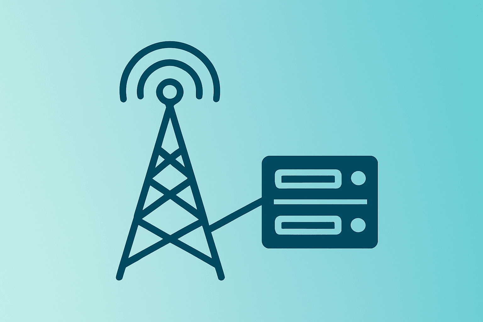 Flat vector of a broadcast hub symbolizing Fox Corporation earnings led by cable advertising and Tubi streaming growth.