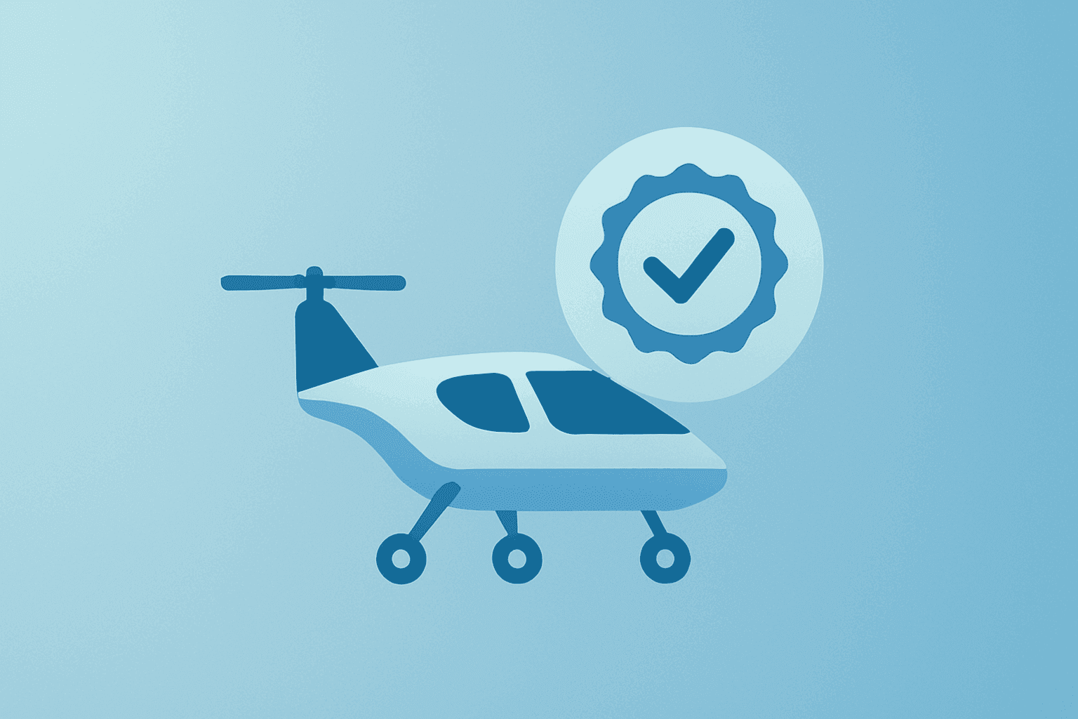 Flat filled vector of a conforming eVTOL fuselage signaling certification progress for Joby Q2 2026 Results