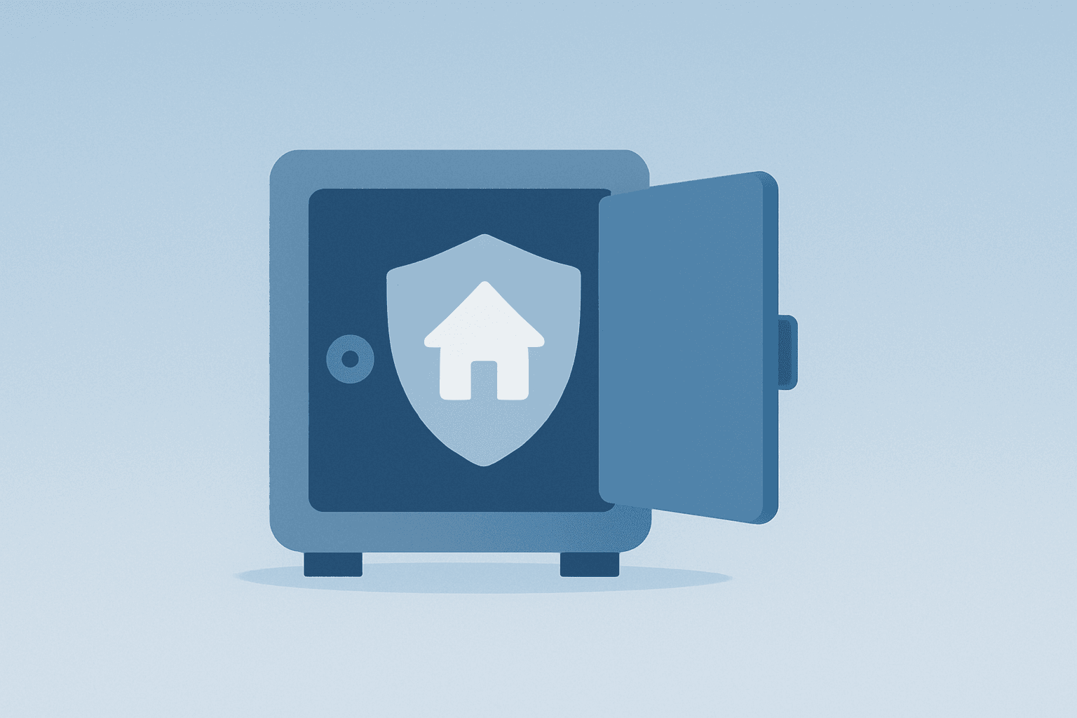 Flat filled vector of a custody vault merging with a rising listing badge to symbolize BitGo IPO pricing and demand.