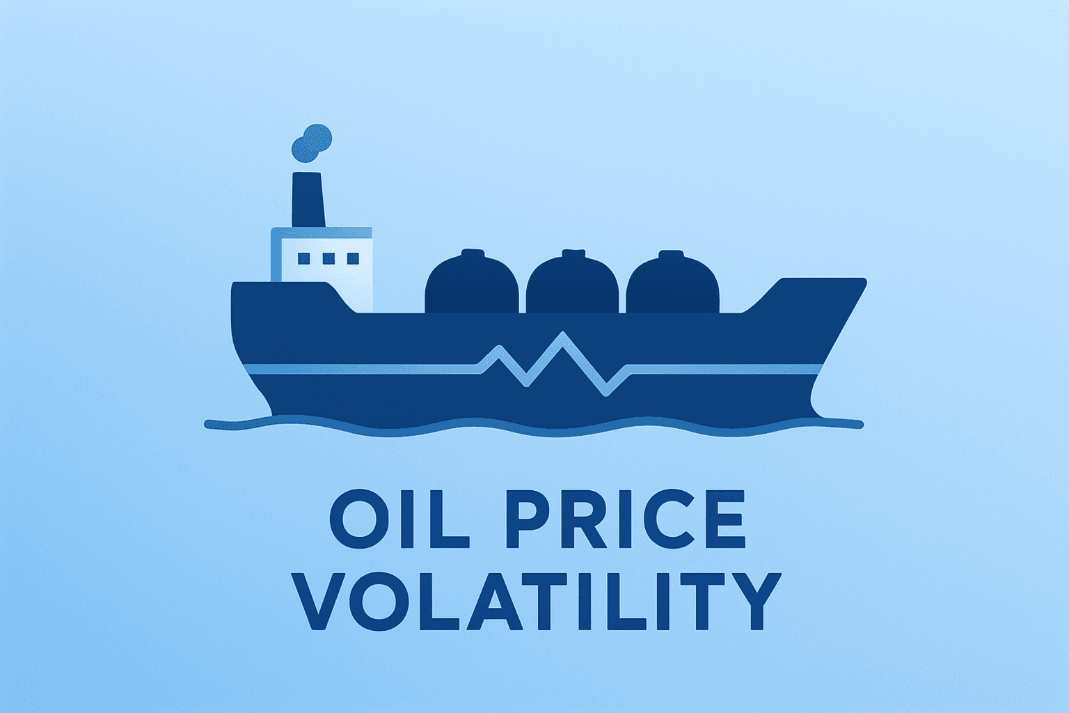Flat filled vector of an oil tanker hull with a stressed seam, symbolizing Oil Price Volatility after a U.S.-Iran drill.