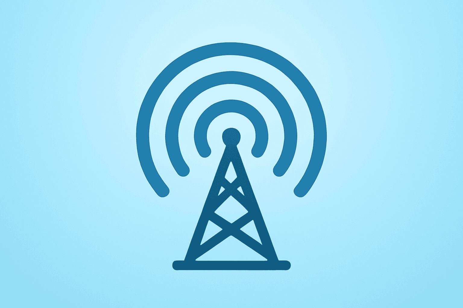 Centered flat vector of a smartphone mast with expanding signal pods symbolizing T-Mobile Q1 2026 earnings and guidance lift