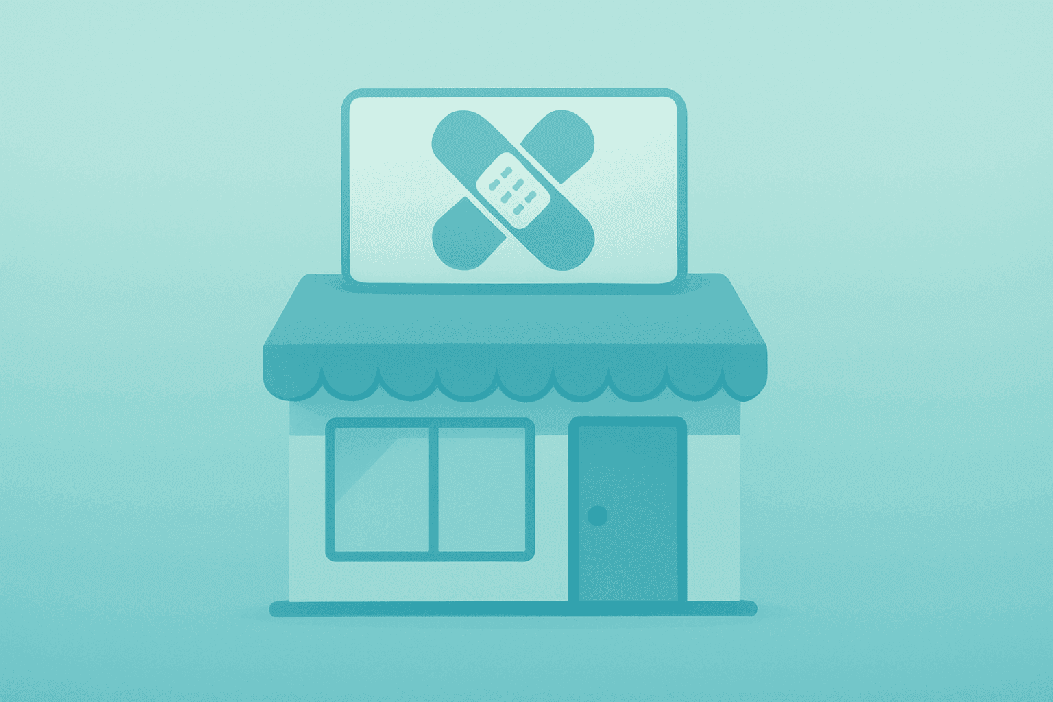 Country-store vector icon with a cracked sign symbolizing Cracker Barrel Q3 results and settlement boost.