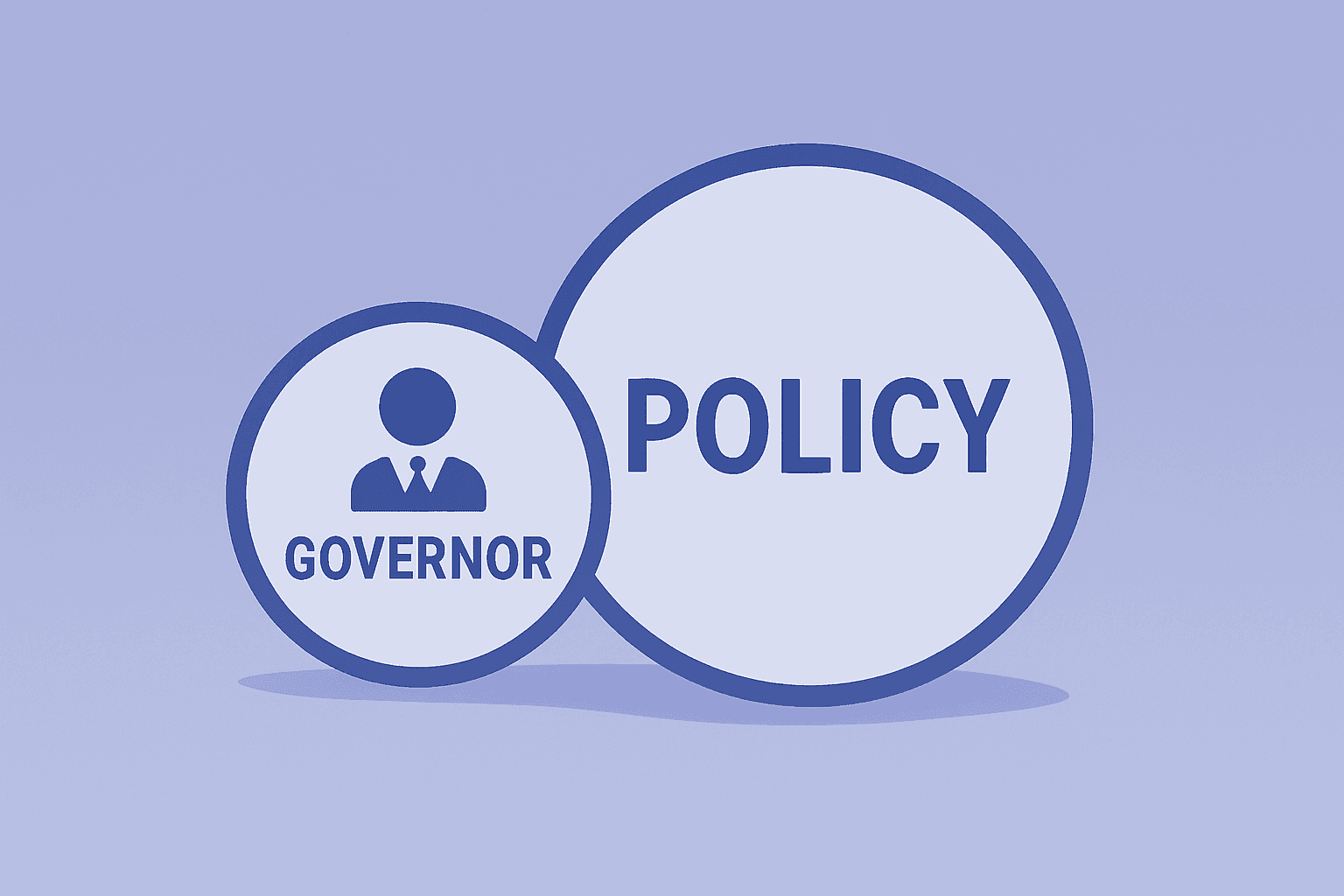 Flat vector of a governor token tilting toward a larger policy token, illustrating Warsh Fed Chair Odds shift.