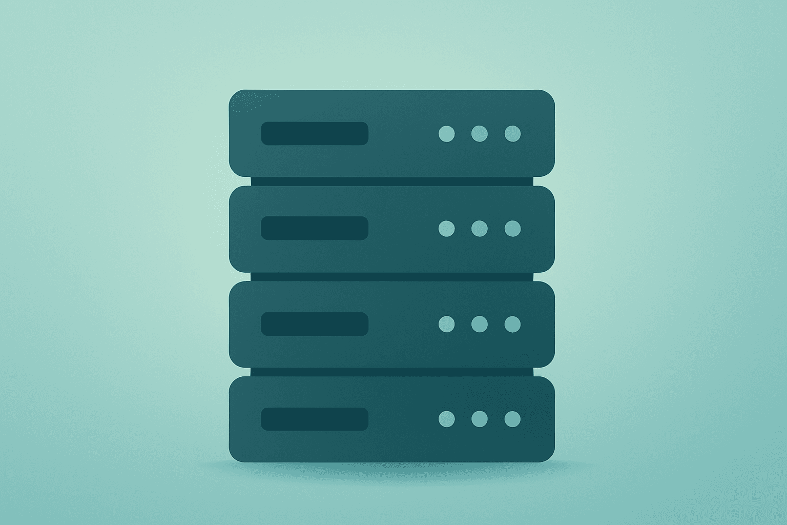 Flat vector stacked server blades with dim glow on a violet-mist gradient, evoking Nvidia earnings and AI demand risk.