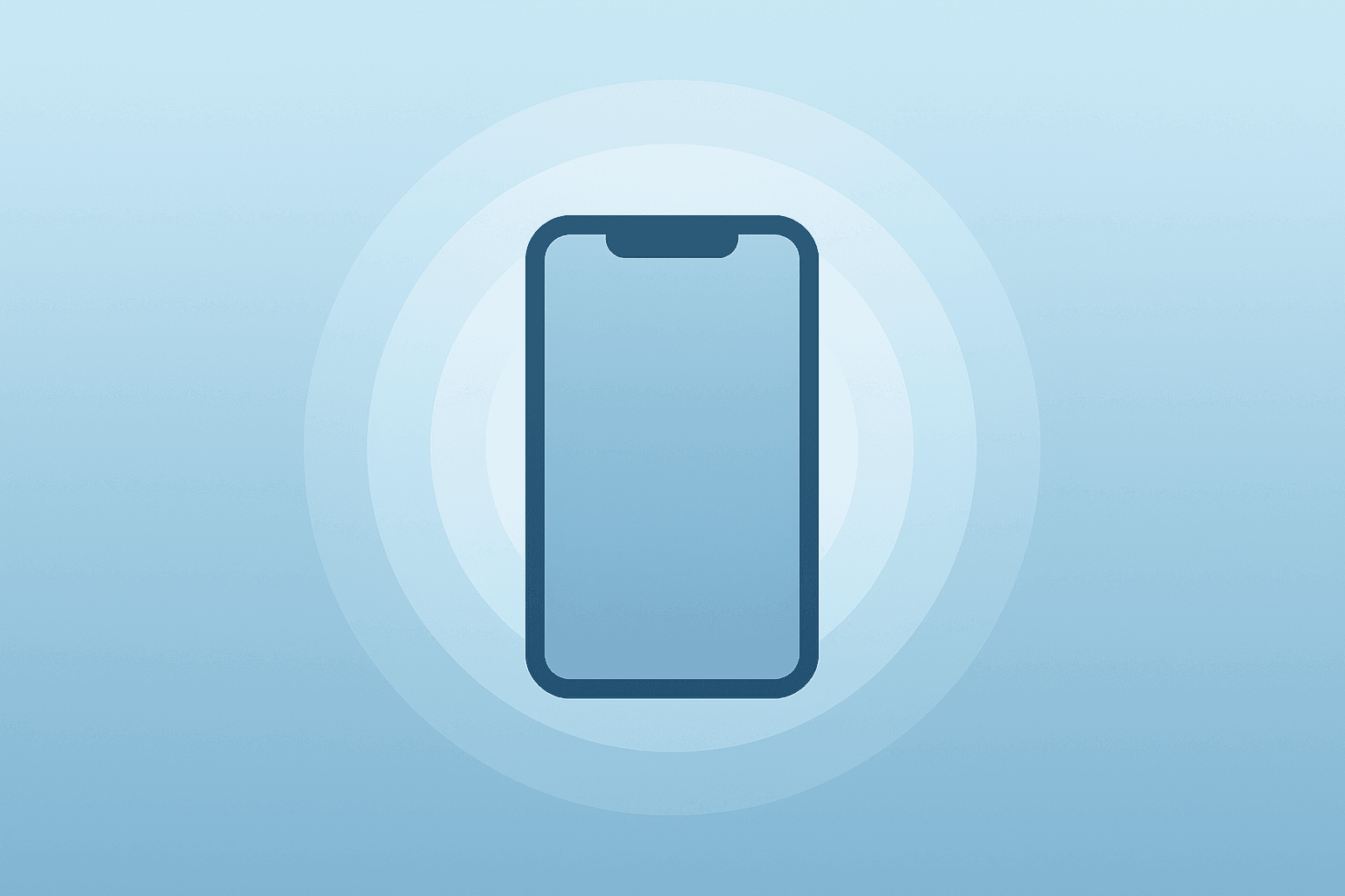 Flat vector smartphone silhouette surging to symbolize Apple earnings growth with subtle shadow lift and smooth gradient.