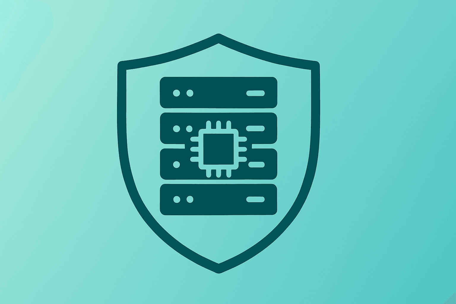 Flat vector server rendered as a shielded server rack symbolizing the Palantir Nebius partnership and sovereign AI compute.