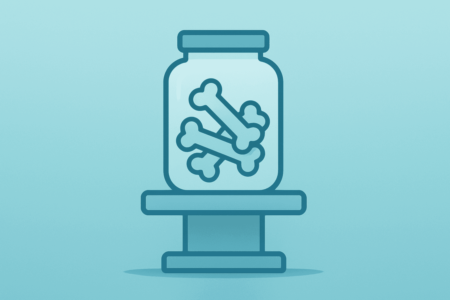 Flat vector cover of a pet treat jar easing onto a stable pedestal, evoking Petco earnings and balance-sheet repair.