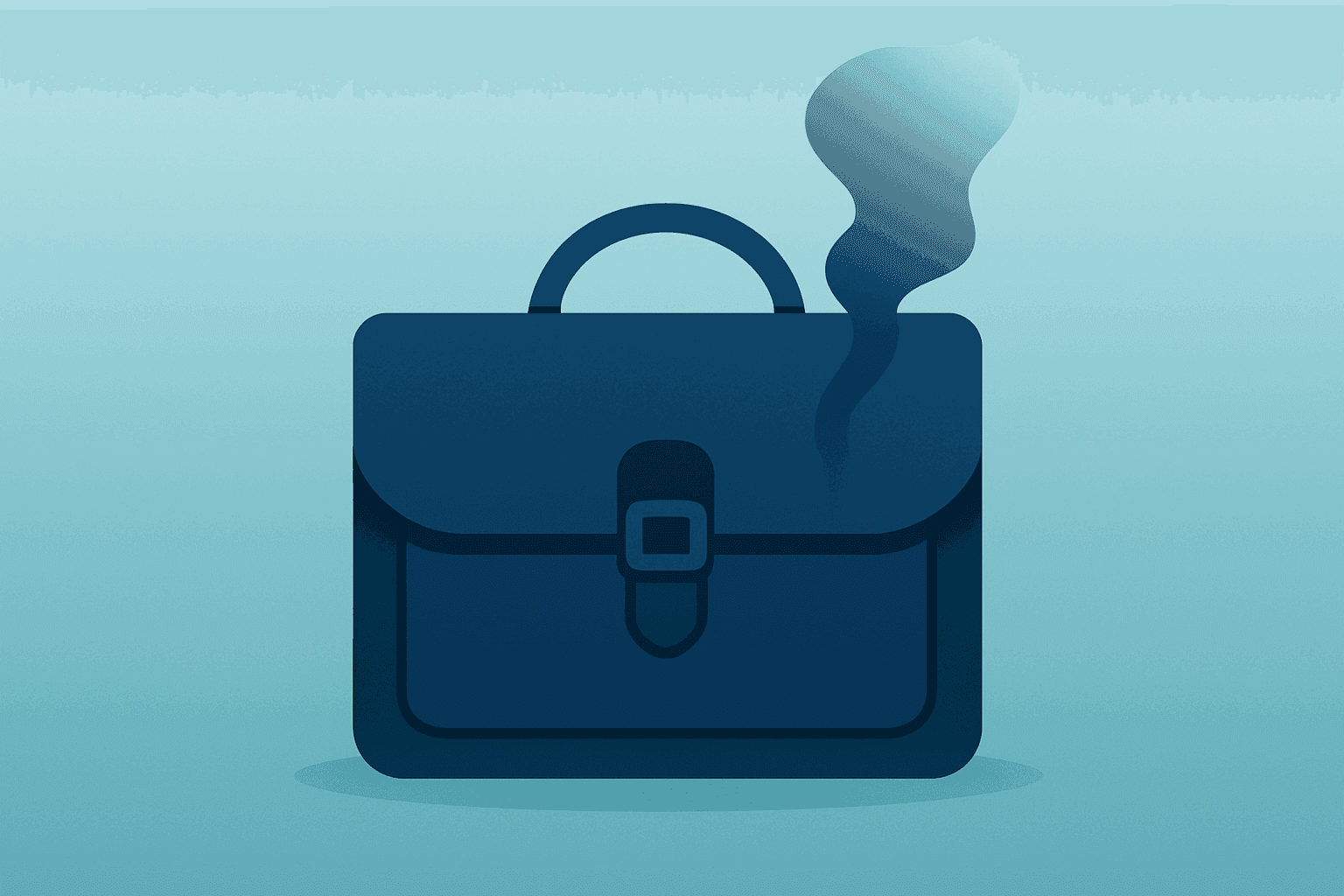 Minimal flat-vector icon of a leather good dimming under regional conflict headwinds symbolizing LVMH Q1 sales