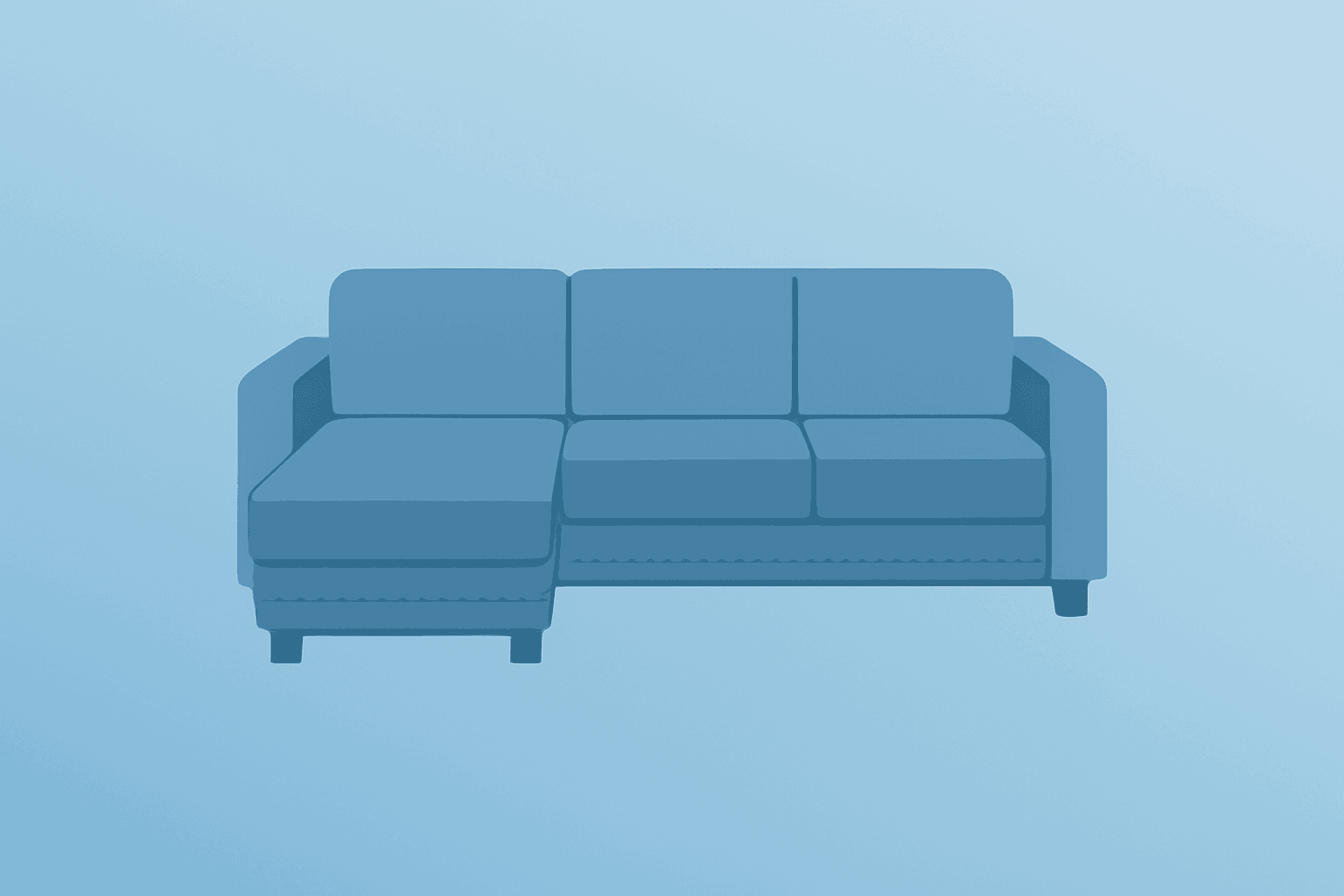 Flat vector of modular sofa with reinforced base depicting Wayfair Q2 earnings U.S. sales acceleration and cash recovery.