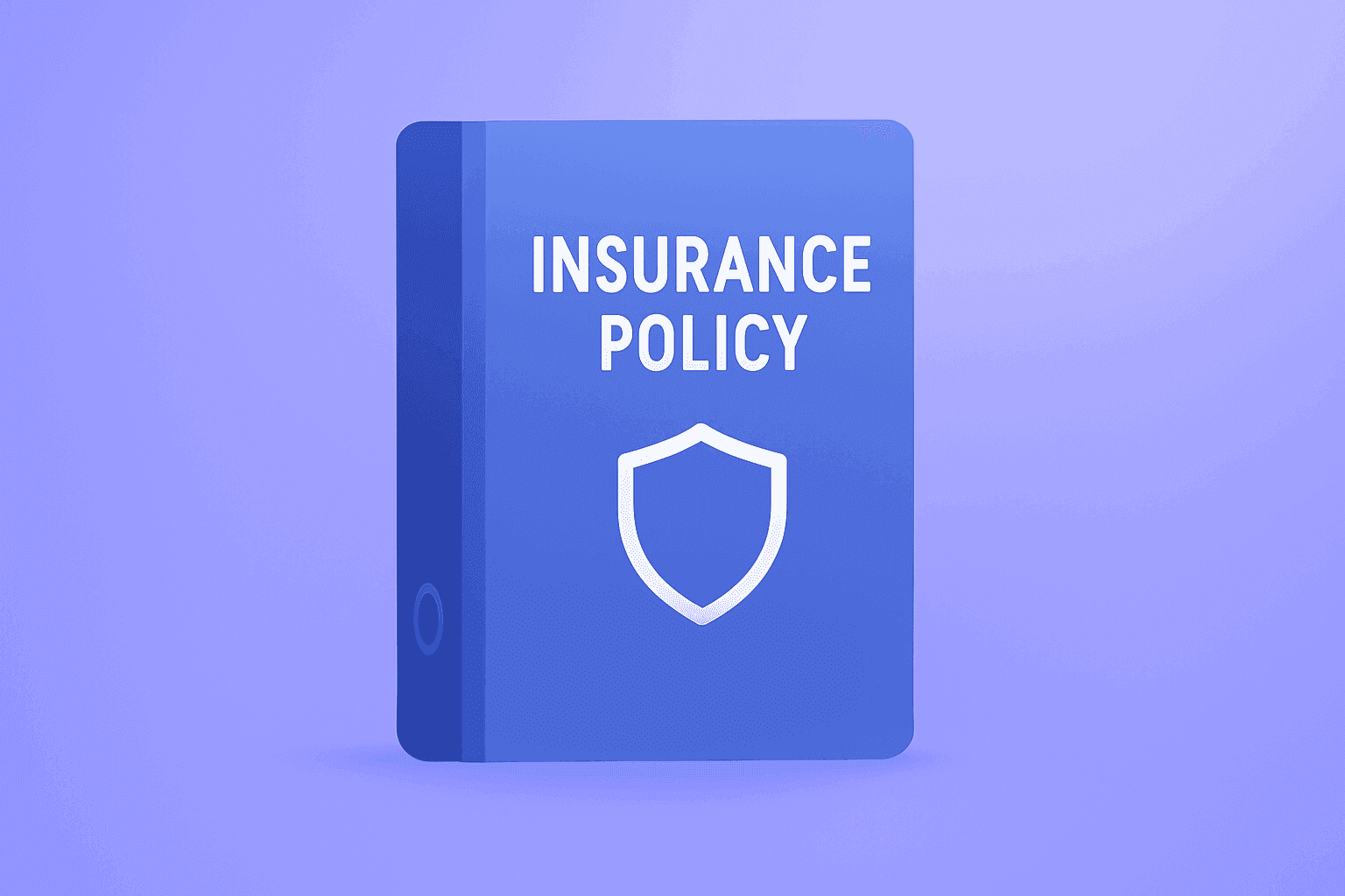 Flat filled vector of an insurance policy binder gaining sheen to symbolize UnitedHealth stock upgrade and price-target lift.
