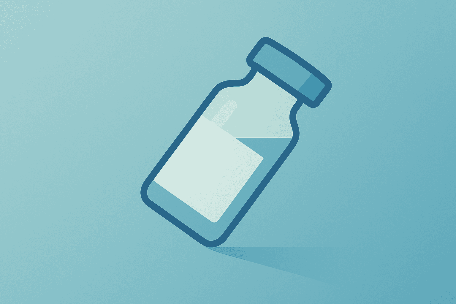 Flat-vector pharmaceutical vial surging forward to symbolize Cardinal Health earnings strength and specialty demand.