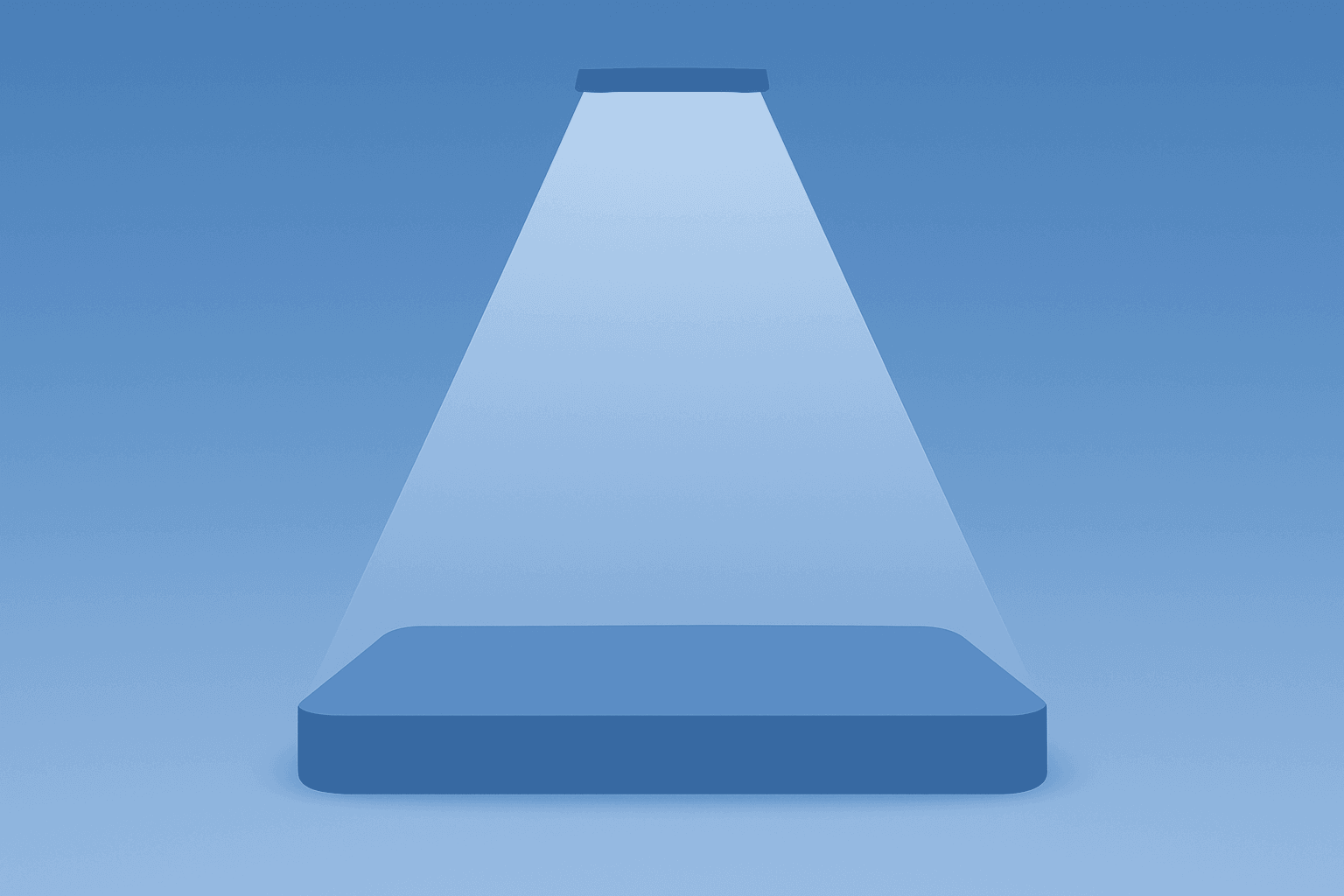 Centered flat vector of a dimming smart TV panel symbolizing QVC Group Chapter 11 restructuring and debt reduction.