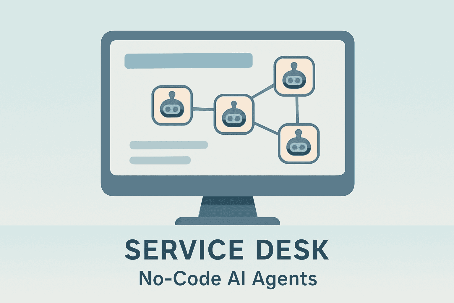 Flat-vector server fused with a modular AI module symbolizing AI Passport and EmployeeWorks for ServiceNow stock
