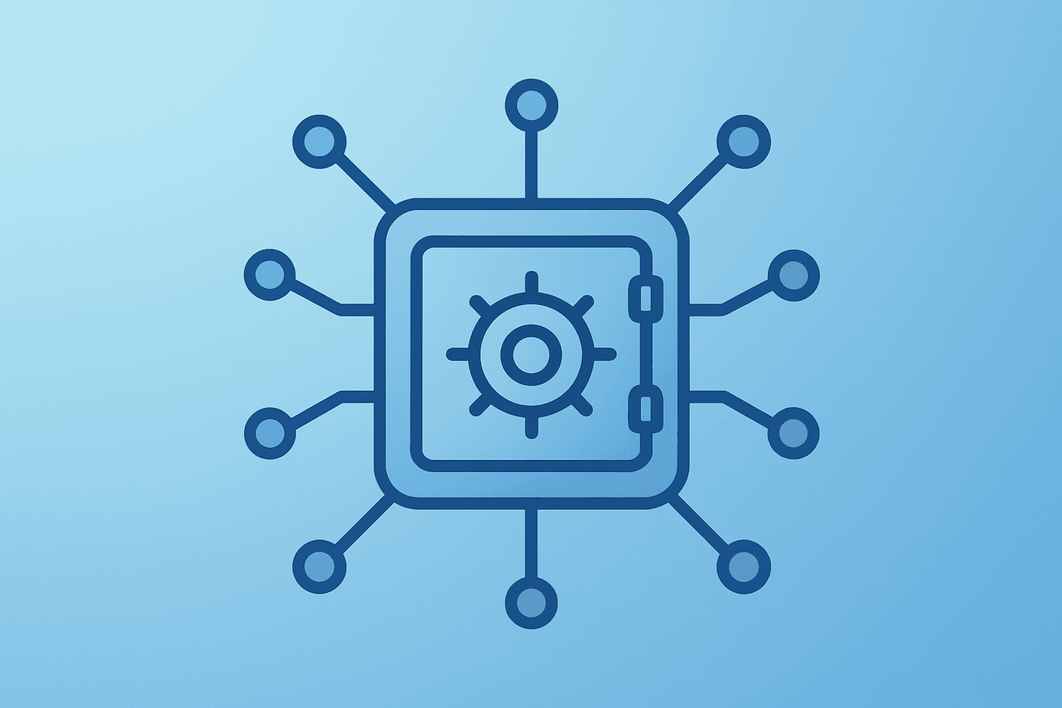 Digital vault with expanding network strands symbolizing stablecoin flow and reserve income growth from Circle Q1 earnings.
