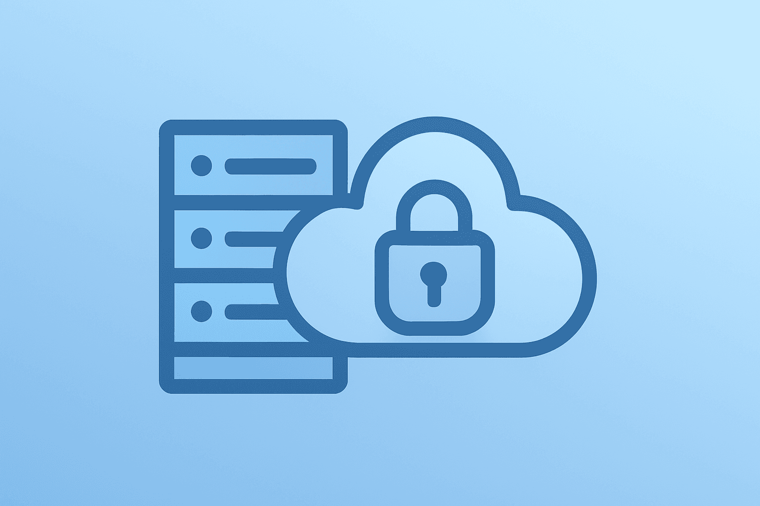 Flat filled vector of a server integrated with a swelling cloud hub to symbolize Amazon OpenAI investment and AWS exclusivity
