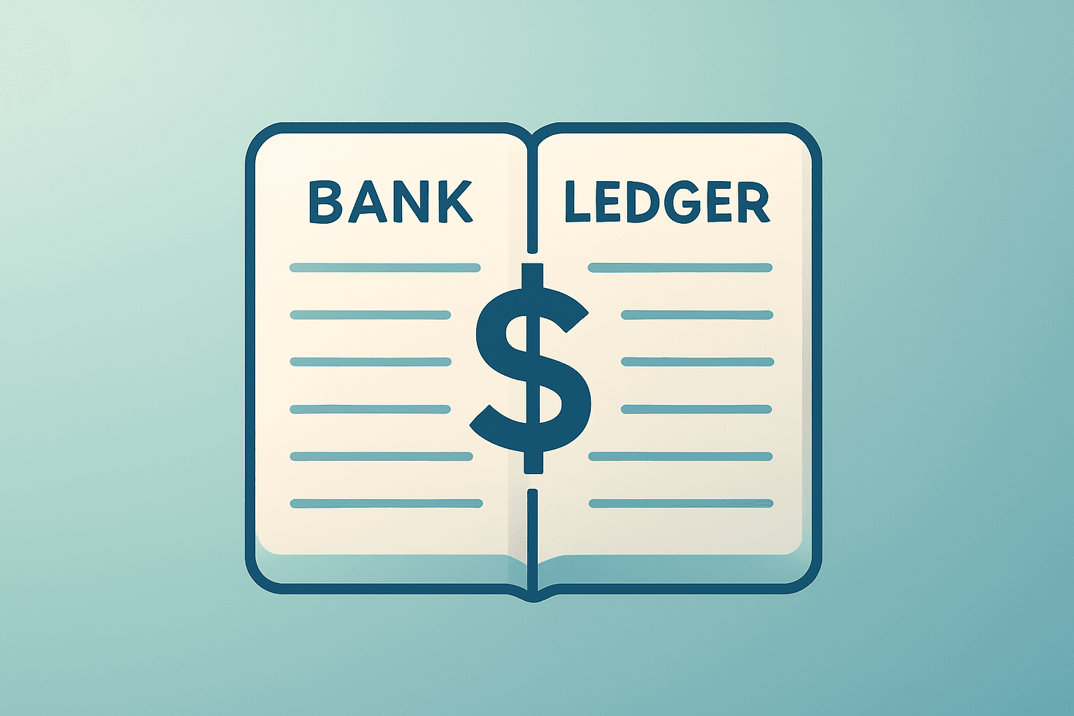 Flat vector of a reserve ledger split down the middle symbolizing the split in Fed minutes over a December rate cut