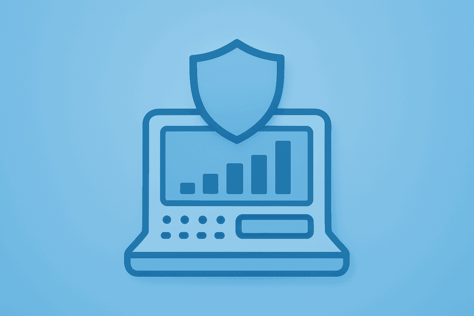 Flat filled vector of a server module and shield symbolizing Palantir Q4 2025 results, raised guidance and Army contract.