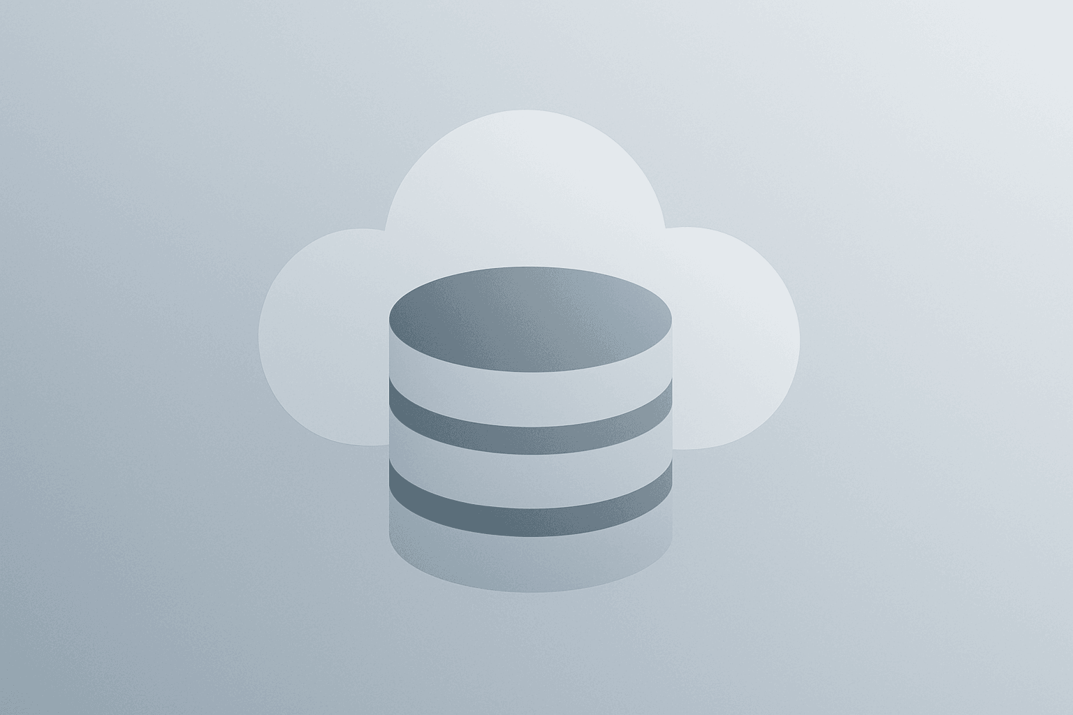 Flat filled vector of a server cluster expanding to represent Atlas growth and guidance for MongoDB Q1 FY2027 earnings.