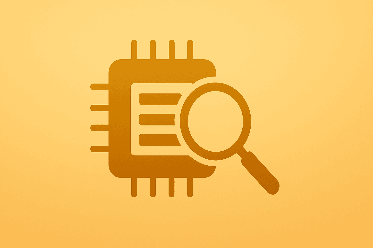 Flat vector cover for Broadcom Q3 2026 earnings showing a stylized AI chip to symbolize custom ASIC demand and guidance.