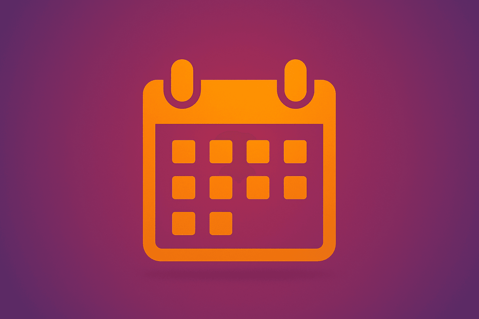 Minimal flat vector calendar icon with an emphasized empty date cell symbolizing Take-Two GTA VI delay and market reaction.