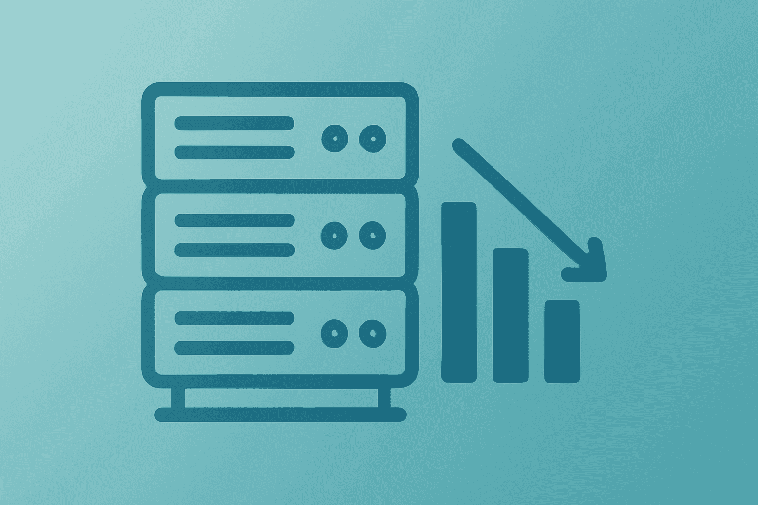 Flat vector server merging with dimmed circuit to symbolize Zscaler earnings focus on revenue growth and outlook